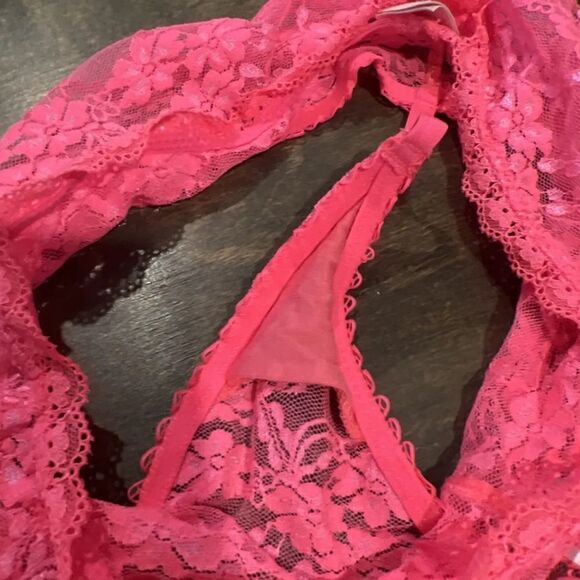 Vintage Rare VICTORIA'S SECRET very sexy high waist thong string neon pink 2014 - Picture 15 of 16